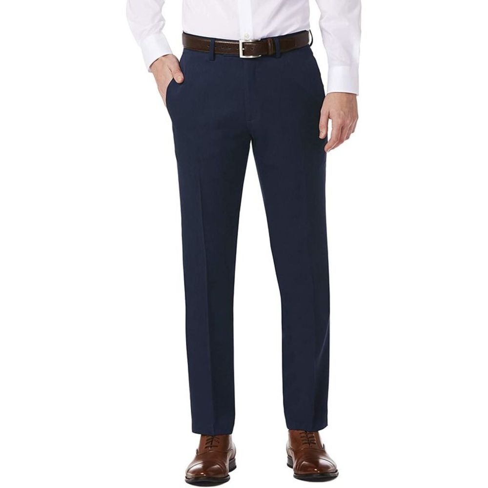 Kenneth Cole Reaction Mens Slim-Fit Gabardine Dress Pants 38 x 34 Blue